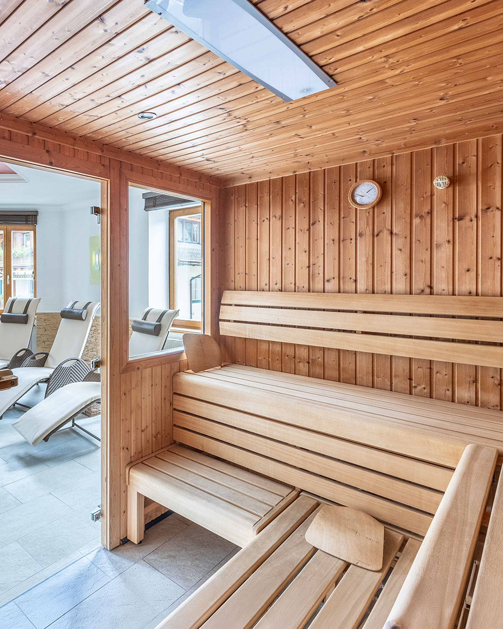 Sauna von innen