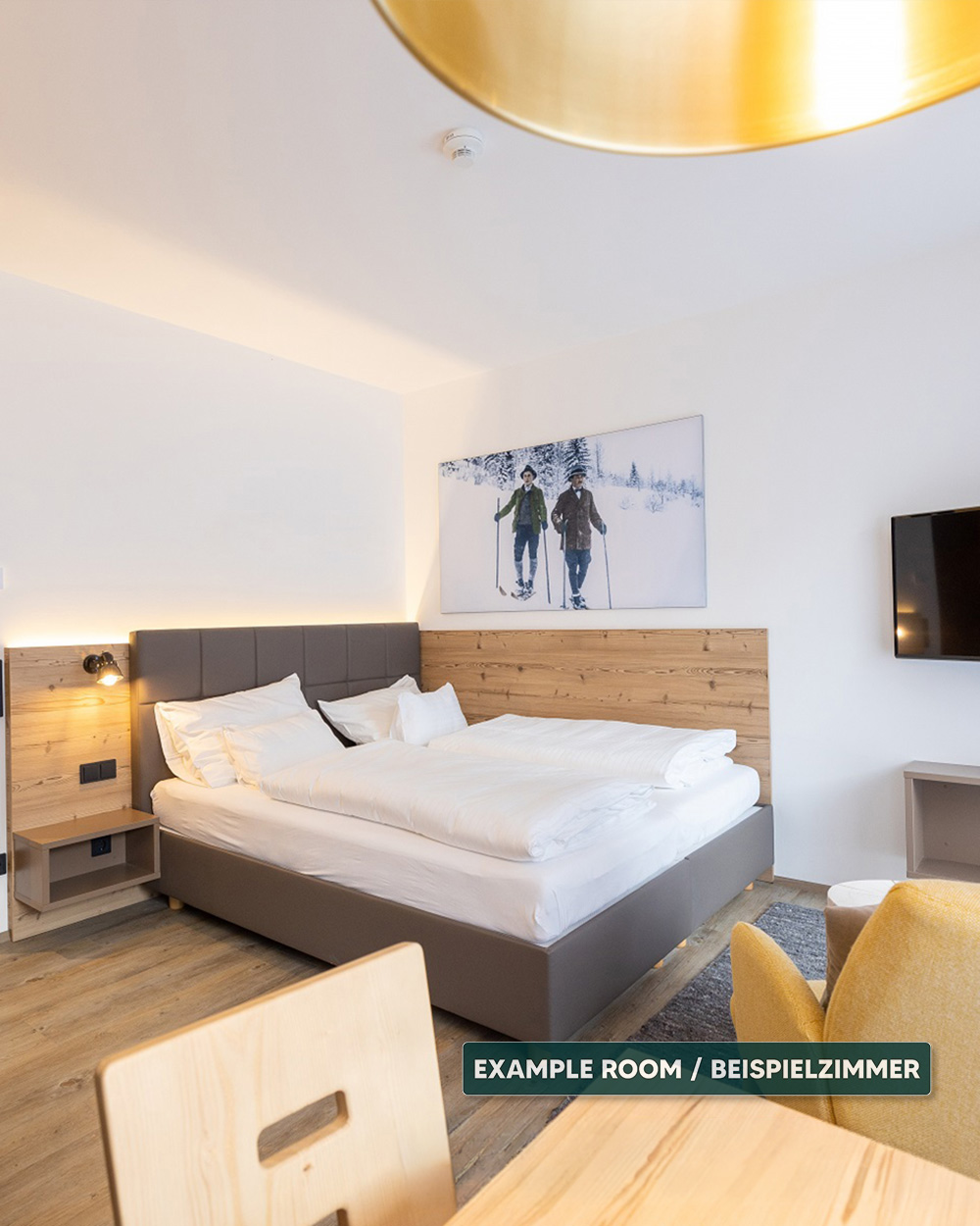 Schlafzimmer im alpinen Stil