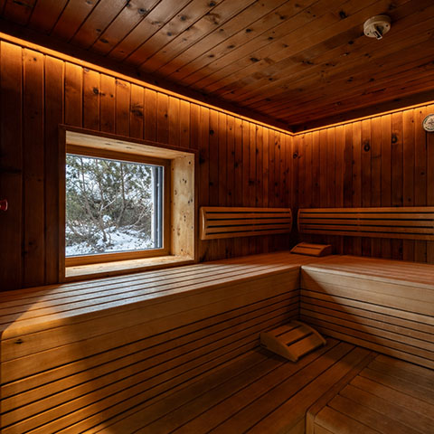 Innenansicht der Sauna